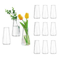 Glasseam Clear Flower Vases for Centerpieces: Modern Glass Vase Set of 12 for Wedding Party Centerpiece Home Table Decor 5.5In Small Bud Vases for Flowers Rose Tulip Stems